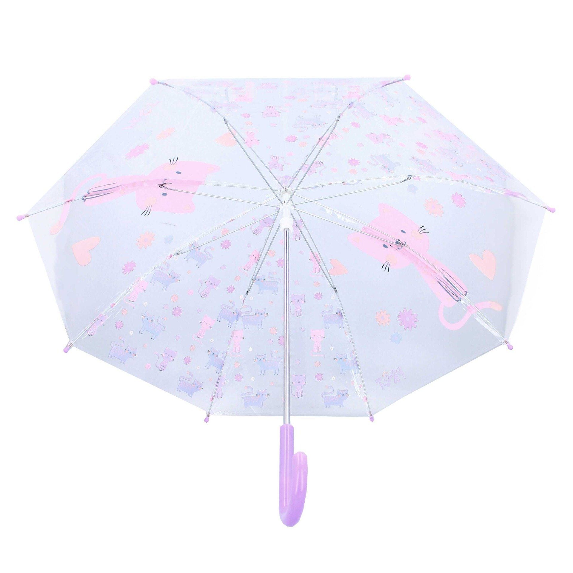 Parapluie enfant transparent Kidzroom (Prêt) chats