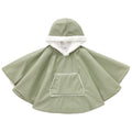Poncho de pluie ciré bébé imperméable BB&CO vert sauge