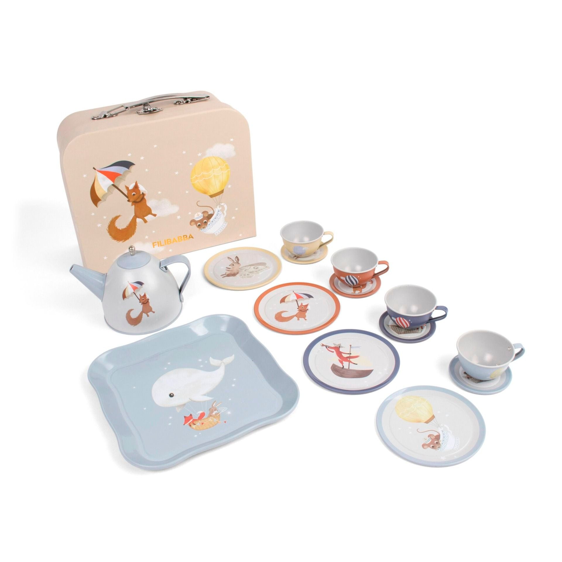 Valise dînette service à thé métal enfant Filibabba