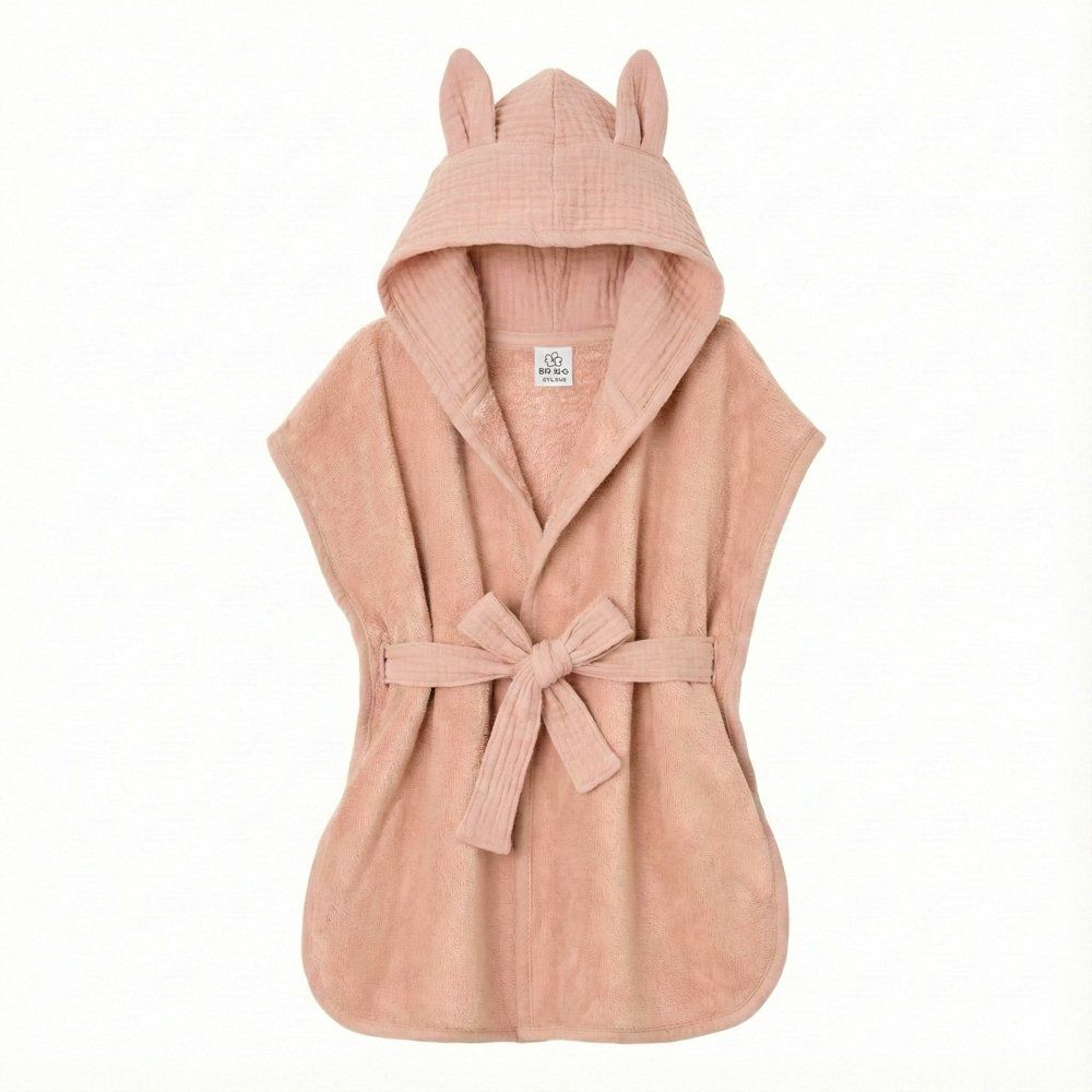 Peignoir de bain BB&CO soft bambou gaze coton mocha