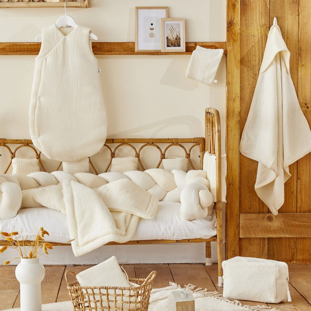 Peignoir de bain BB&CO soft bambou gaze coton lait