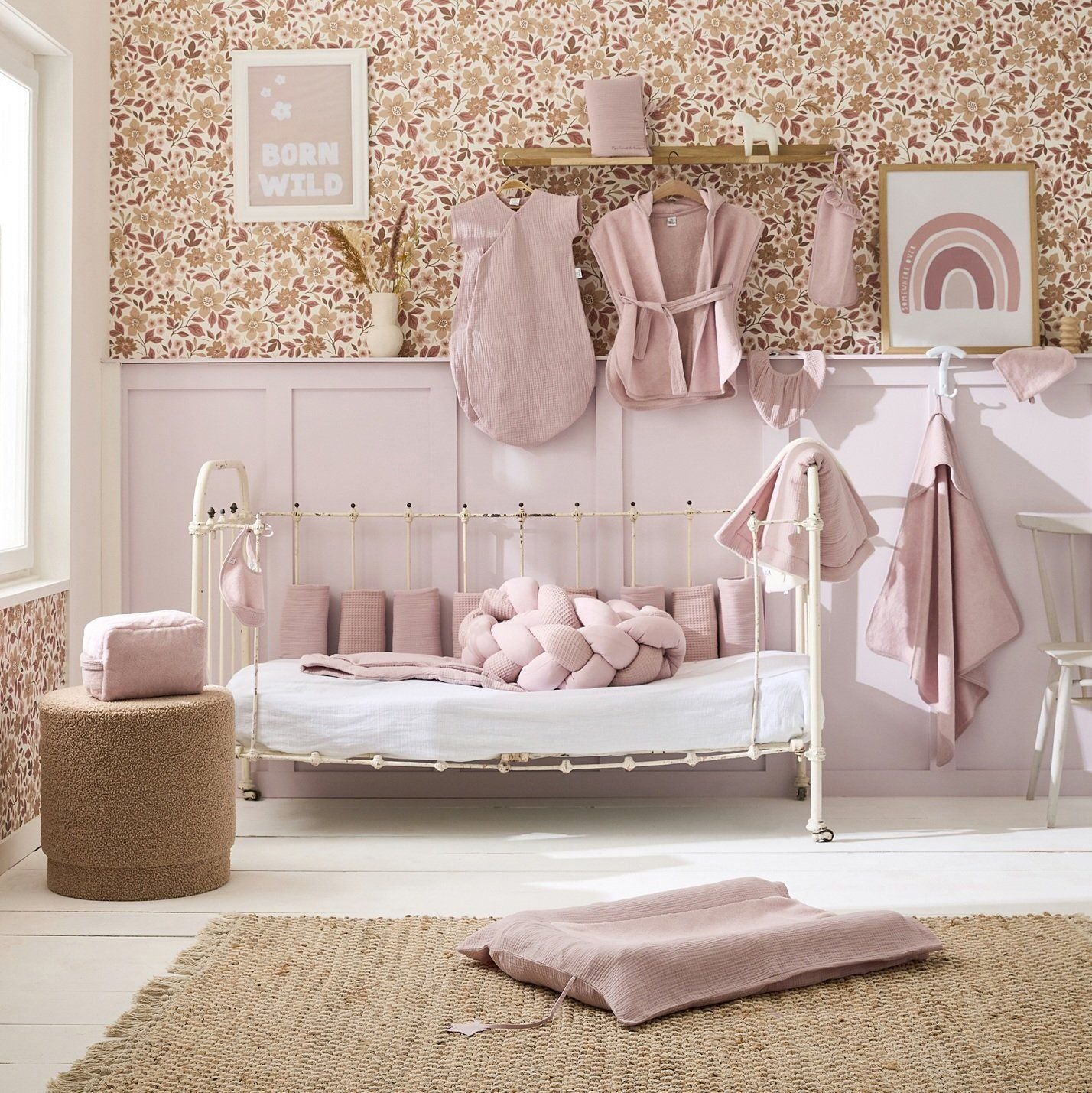 Peignoir de bain BB&CO soft bambou gaze coton pétale
