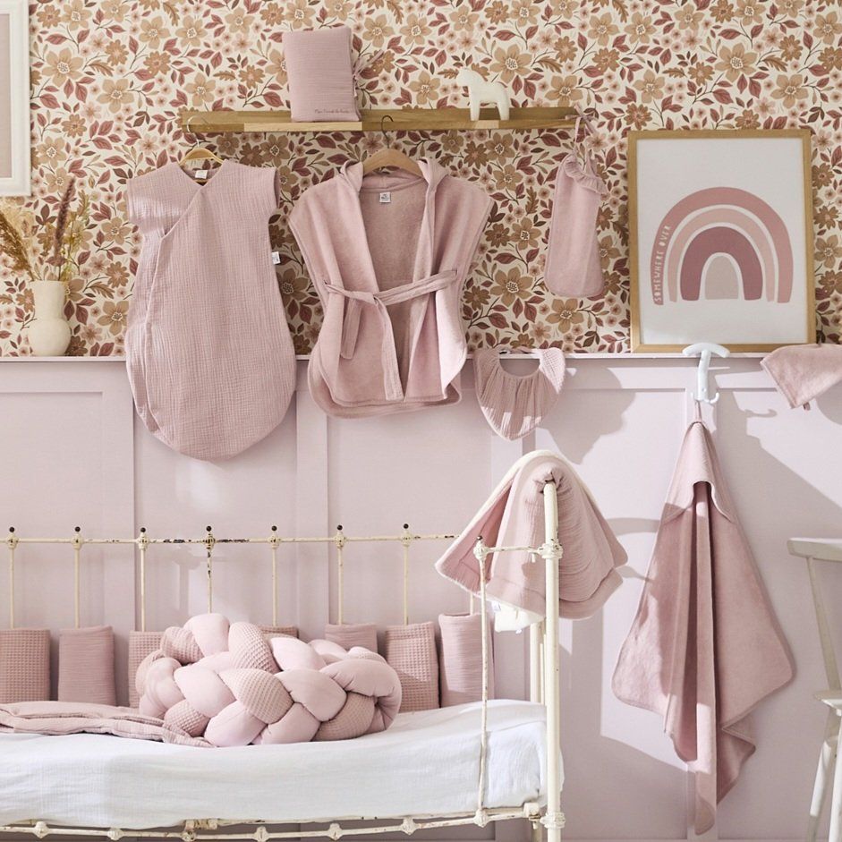 Peignoir de bain BB&CO soft bambou gaze coton pétale