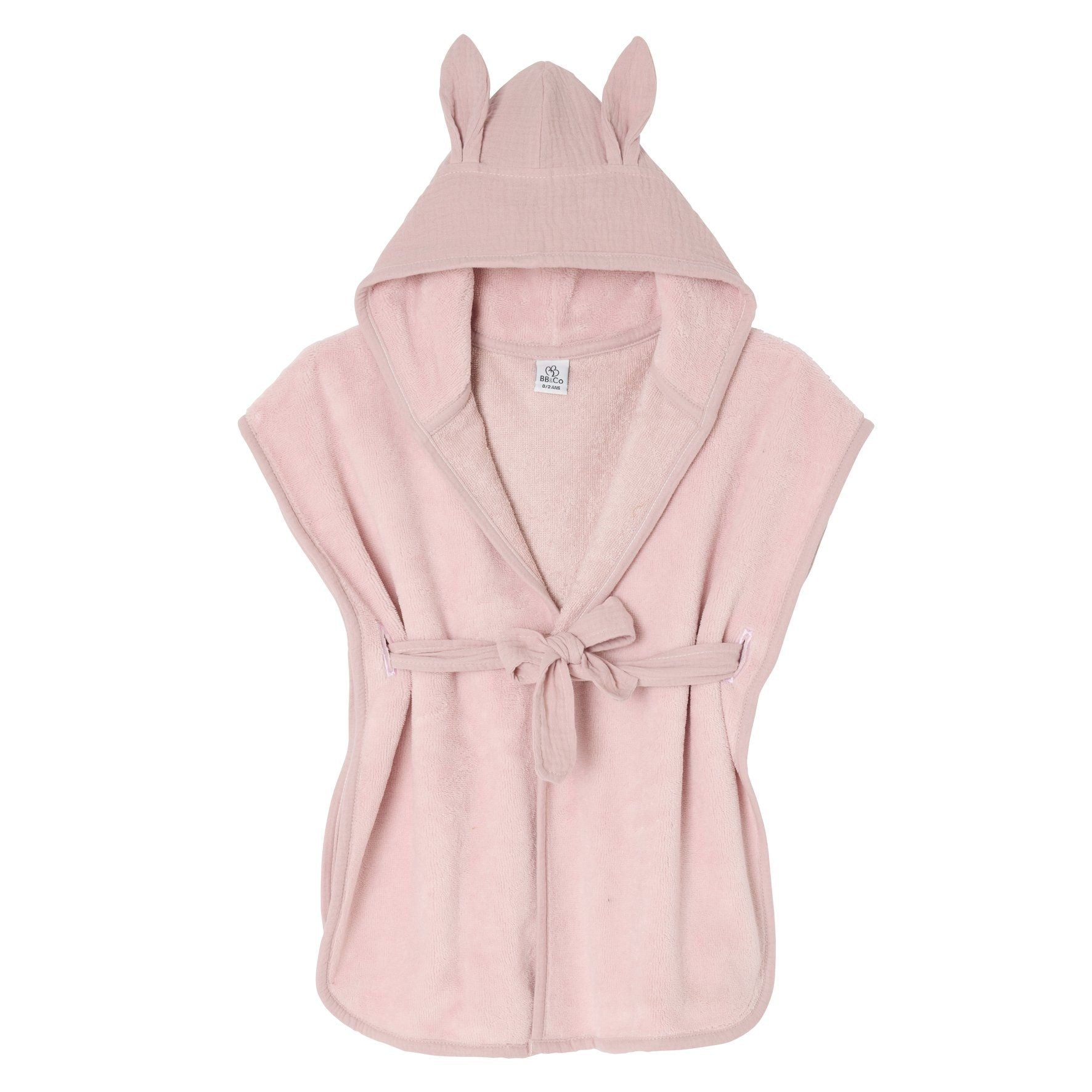 Peignoir de bain BB&CO soft bambou gaze coton pétale