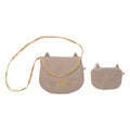 Sac bandoulière+porte-monnaie fillette BB&CO chat mocha