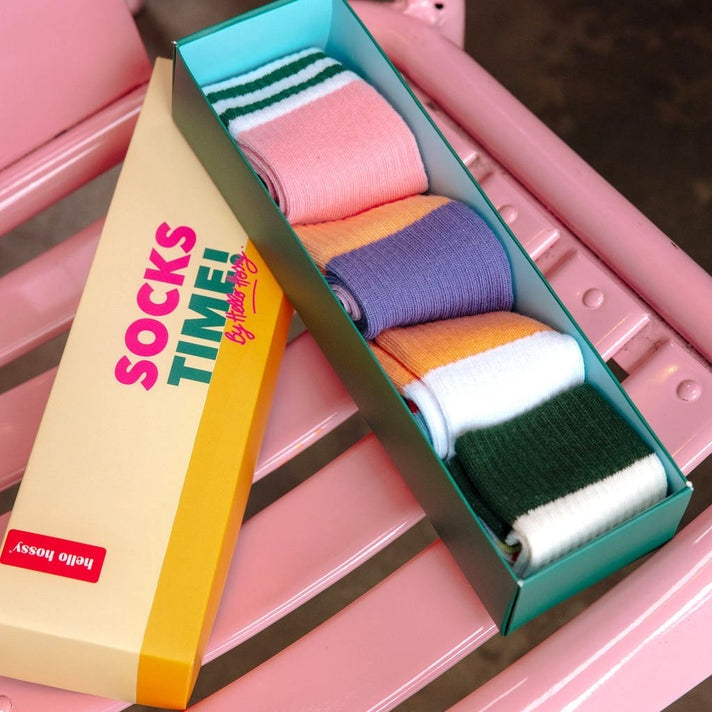 Coffret cadeau chaussettes enfant Hello Hossy colors