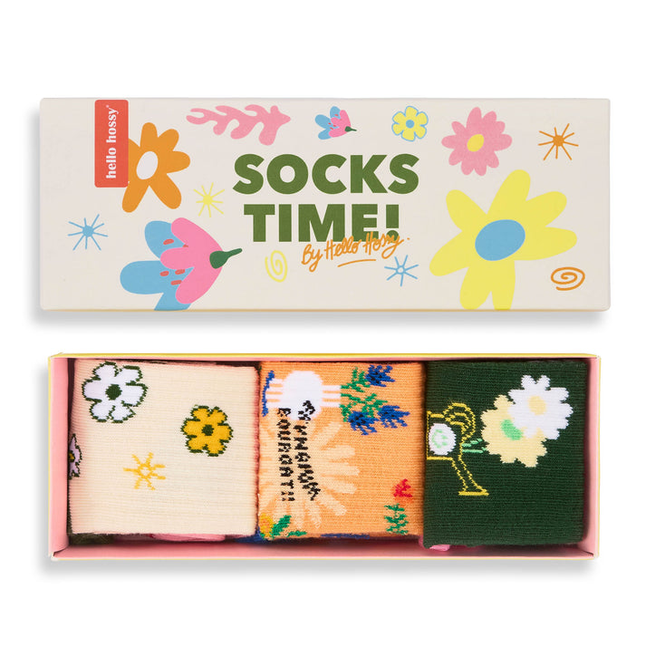 Coffret cadeau chaussettes enfant Hello Hossy Wildflowers