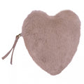 Mini trousse coeur fausse fourrure Poule House beige
