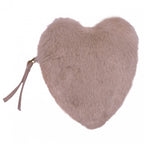 Mini trousse coeur fausse fourrure Poule House beige