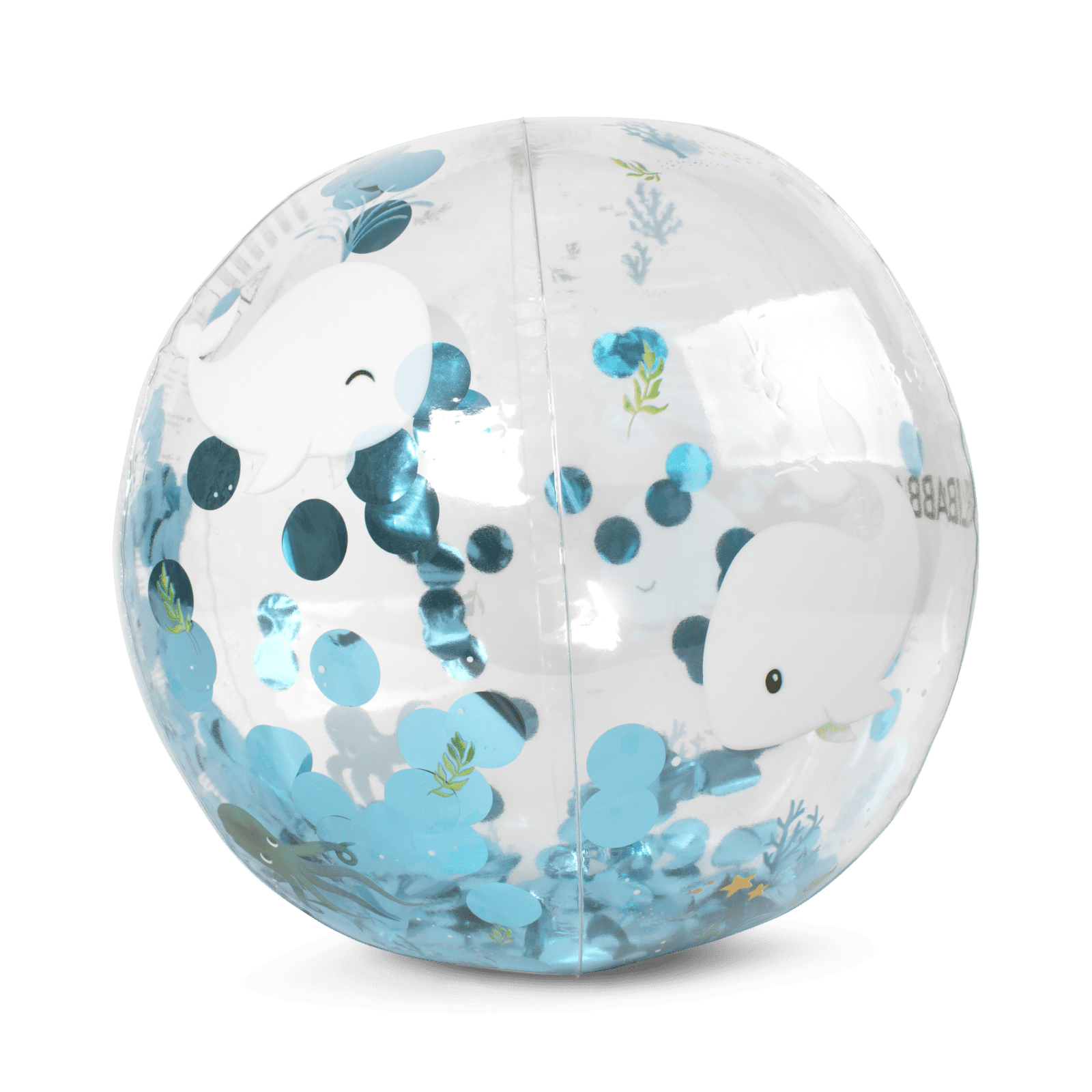 Ballon paillette gonflable Alfi Filibabba Baleine bleue
