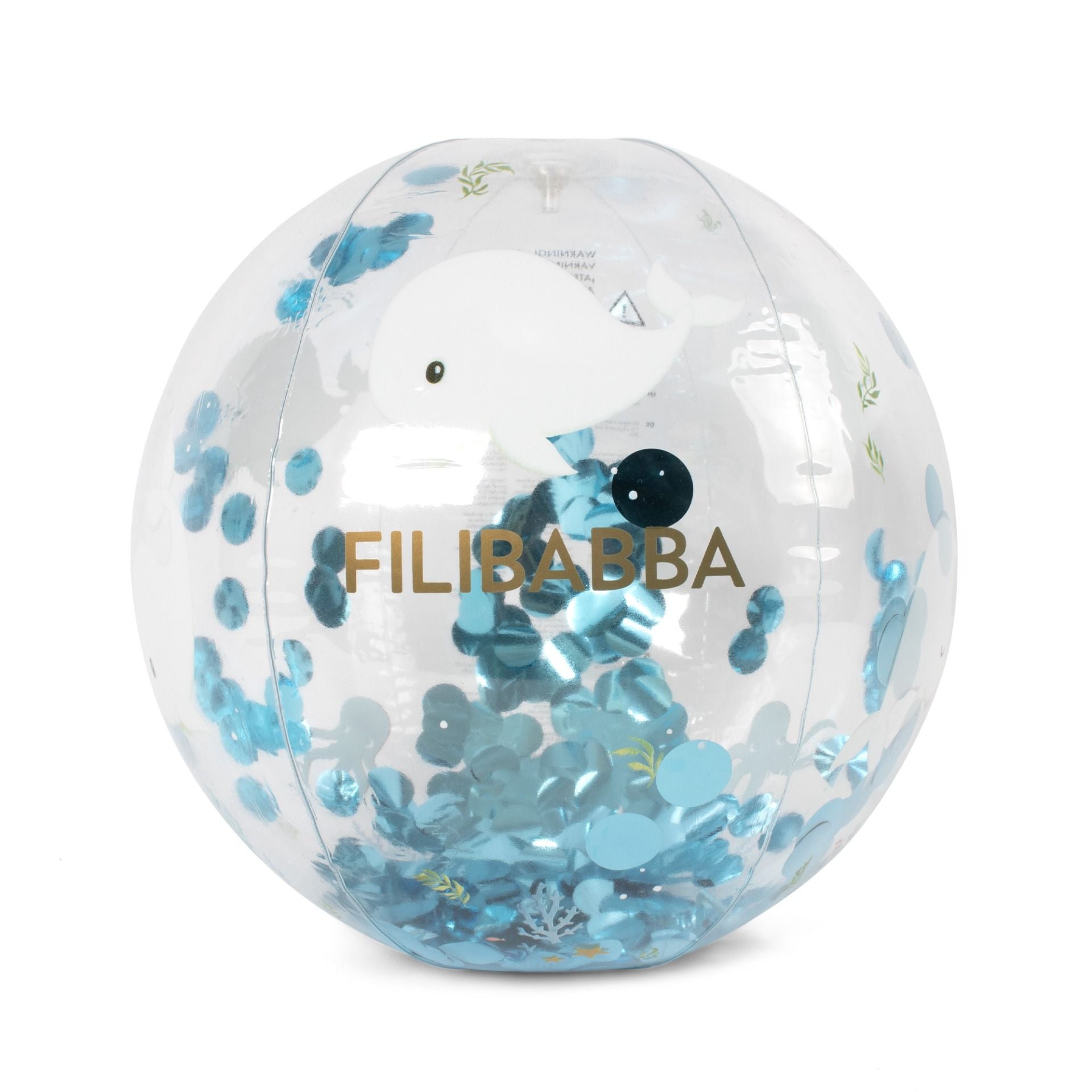 Ballon paillette gonflable Alfi Filibabba Baleine bleue
