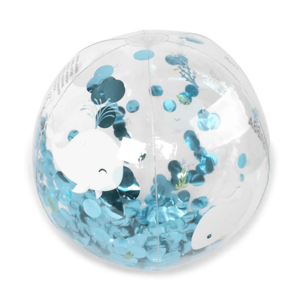 Ballon paillette gonflable Alfi Filibabba Baleine bleue