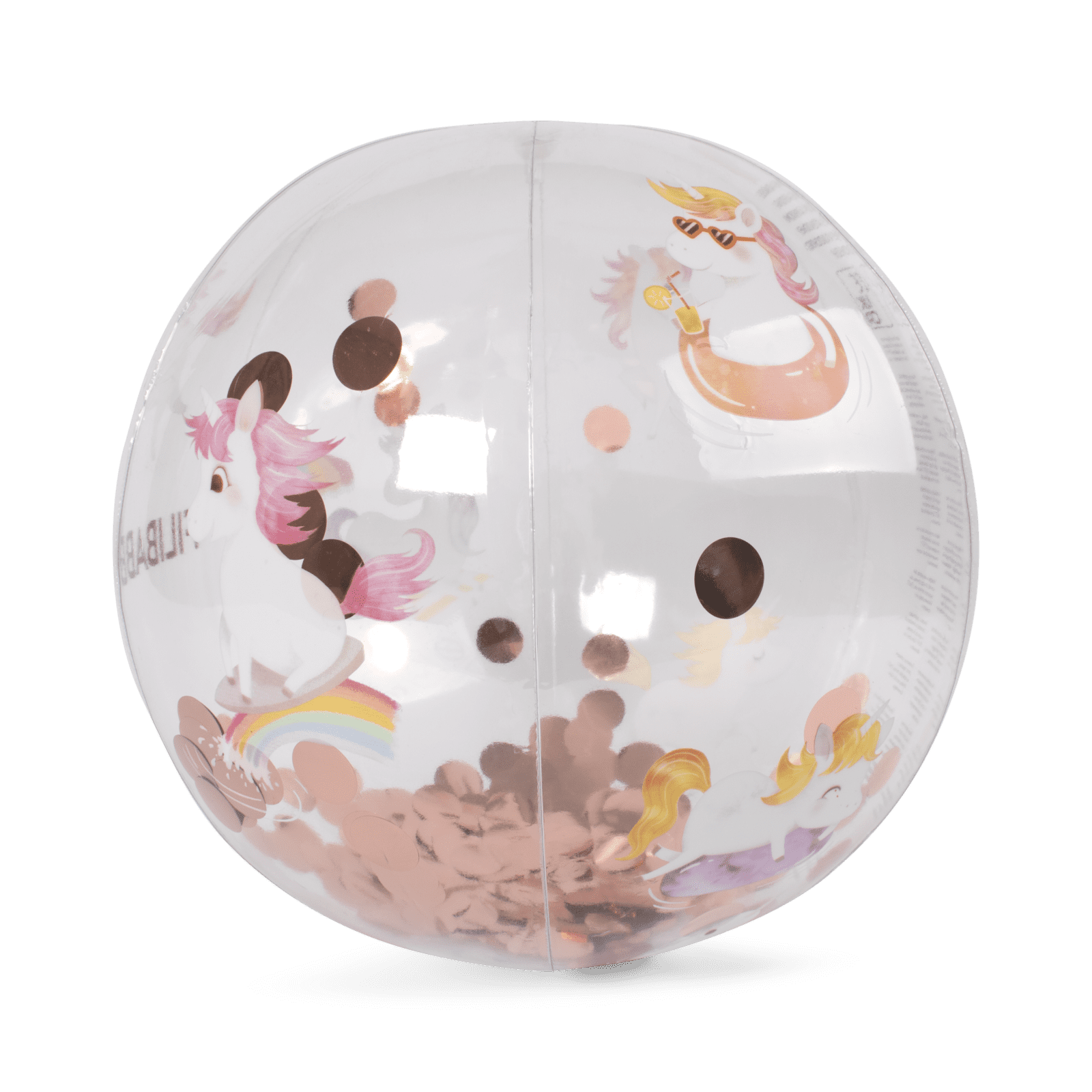Ballon paillette gonflable Alfi Filibabba Licornes rose