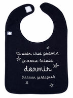 Bavoir à message BB&CO "je vous laisse dormir"