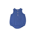 Barboteuse bébé garçon BB&CO gaze coton pierre bleue