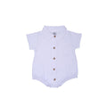 Barboteuse col chemise bébé garçon BB&CO coton blanc