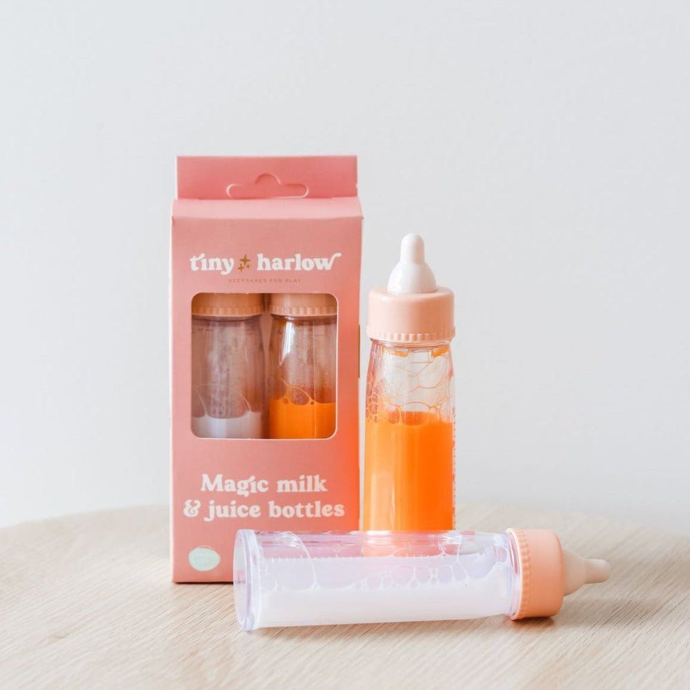 Lot biberons magiques poupée lait et jus Tiny Harlow