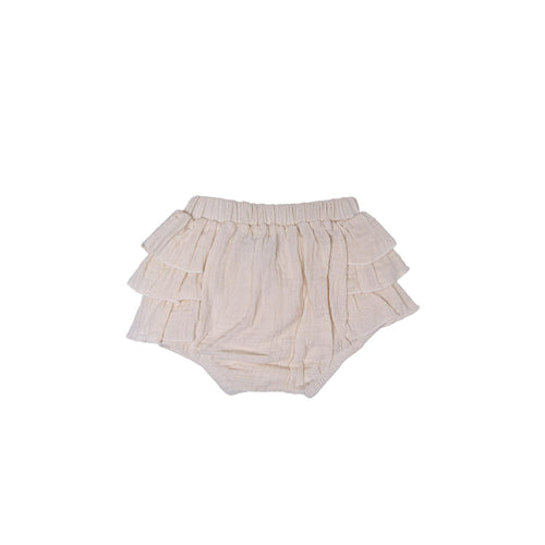 Bloomer froufrou bébé fille BB&CO gaze coton écru