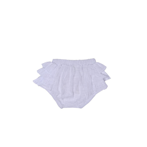 Bloomer froufrou volants bébé BB&CO gaze coton blanc