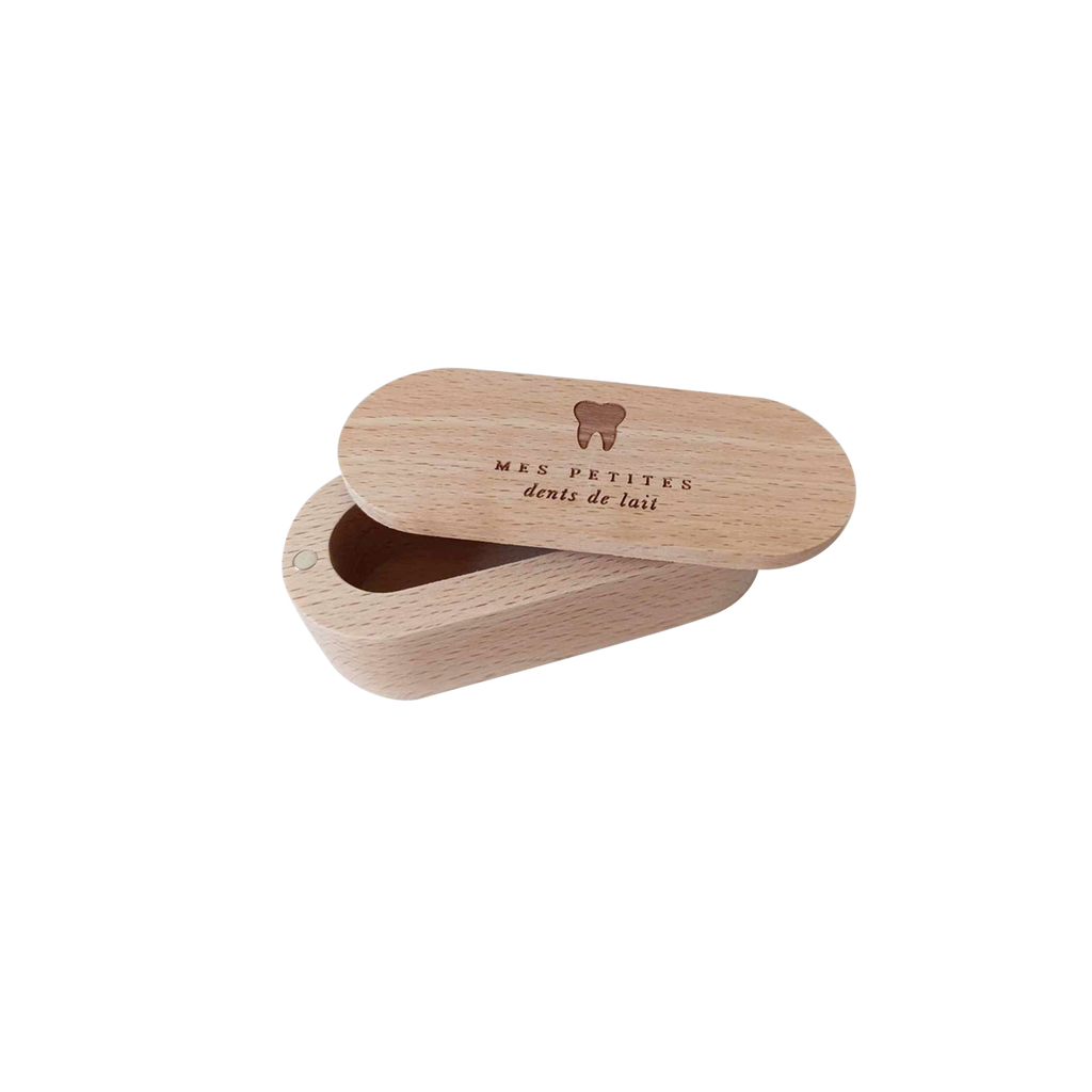 Boite à dents bois hêtre Zakuw cadeau souvenir enfant
