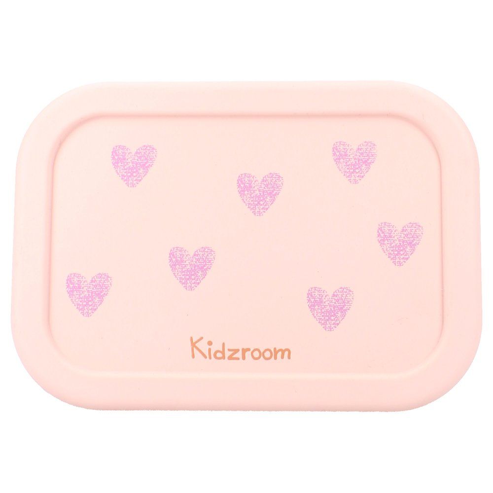 Lunch box compartiments silicone Kidzroom Coeur rose
