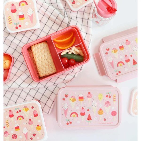 Boite à lunch bento A Little Lovely Compagny rose glace