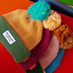 Bonnet à pompon enfant Hello Hossy Color Block