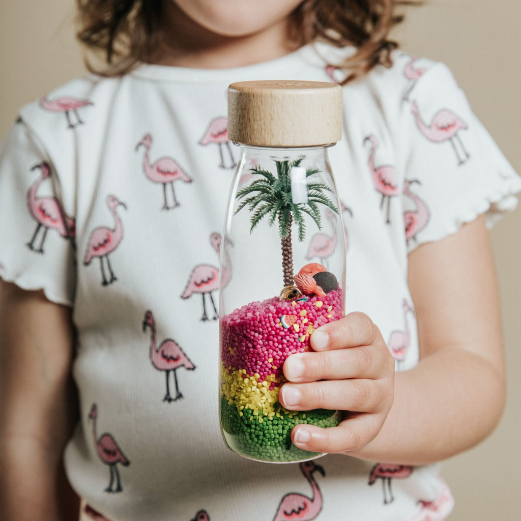Bouteille sensorielle Petit Boum Spy Flamingo