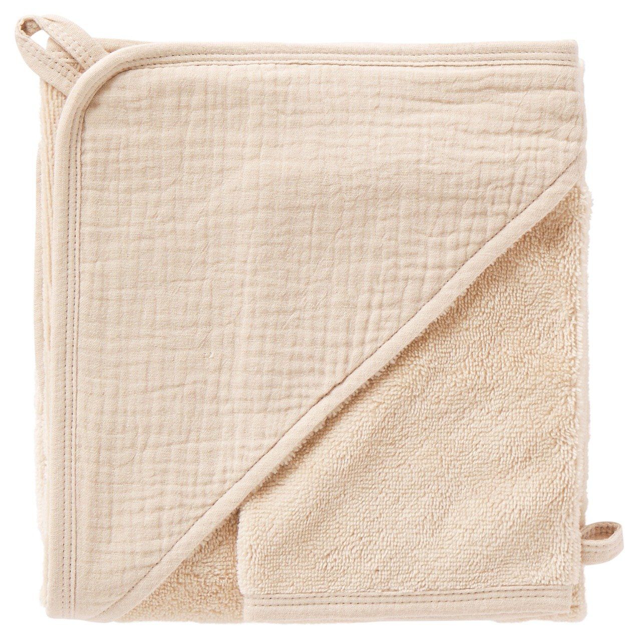 Cape de bain bébé ultra douce BB&CO gaze coton biscuit