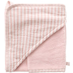 Cape de bain bébé ultra douce BB&CO Soft Stripes rose