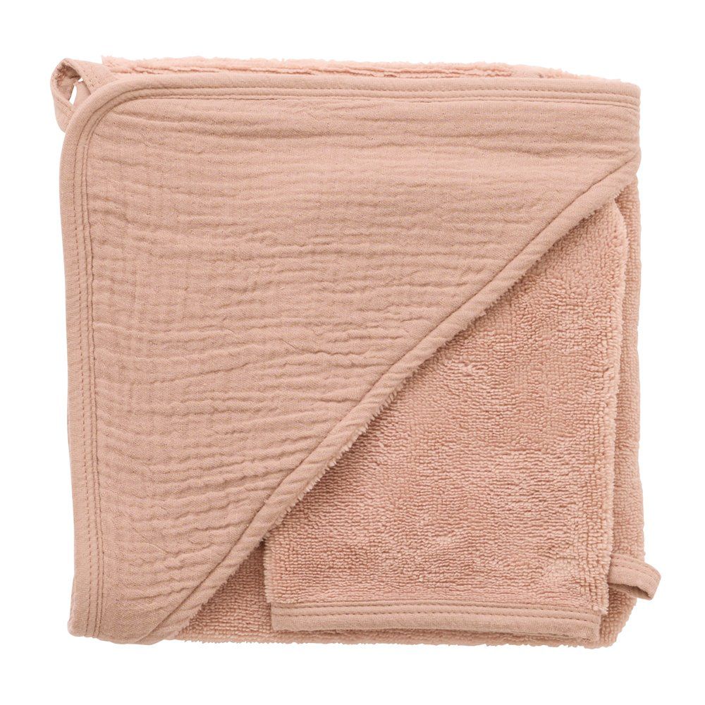 Cape de bain bébé ultra douce BB&CO gaze coton mocha