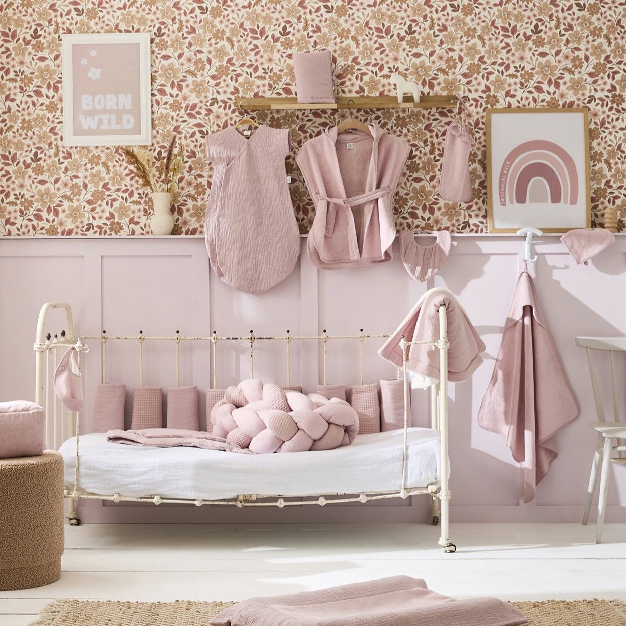 Cape de bain bébé ultra douce BB&CO gaze coton pétale