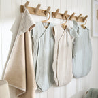 Cape de bain bébé ultra douce BB&CO Soft Stripes beige