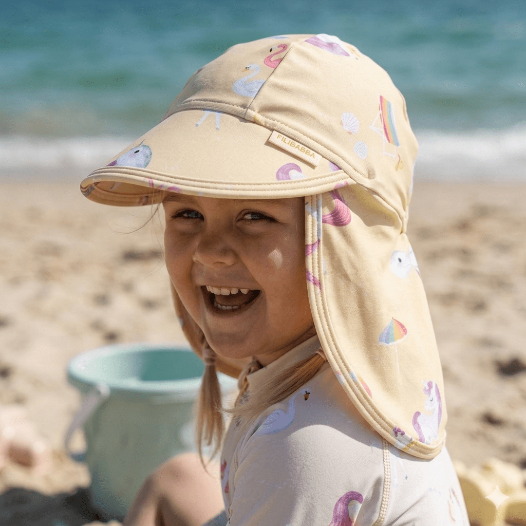 Chapeau anti UV bébé Lykke Filibabba Unicorn Shores
