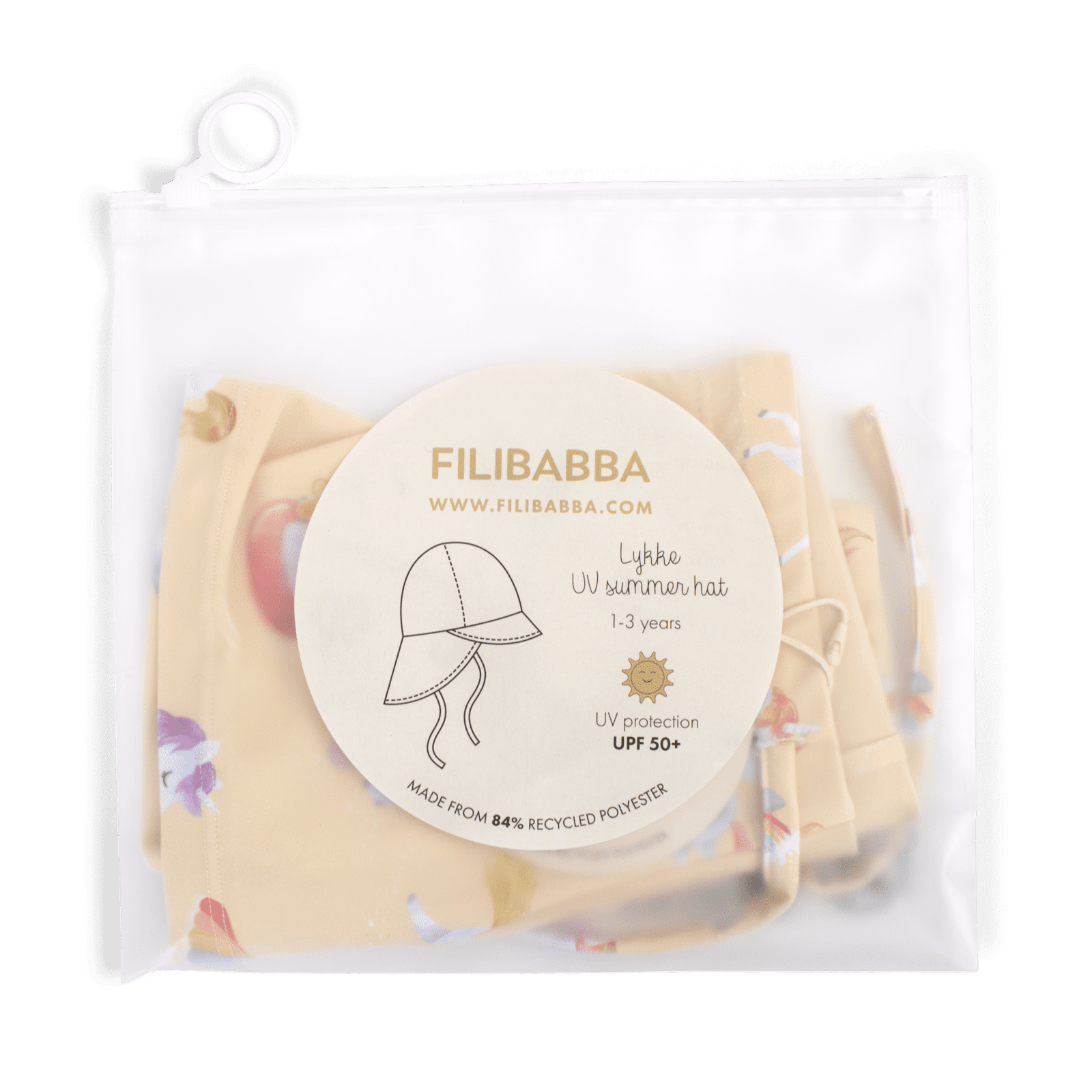 Chapeau anti UV bébé Lykke Filibabba Unicorn Shores