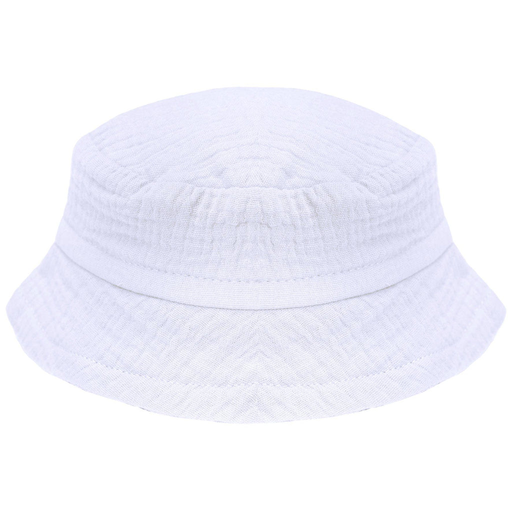 Chapeau bob bébé gaze de coton bio BB&CO blanc