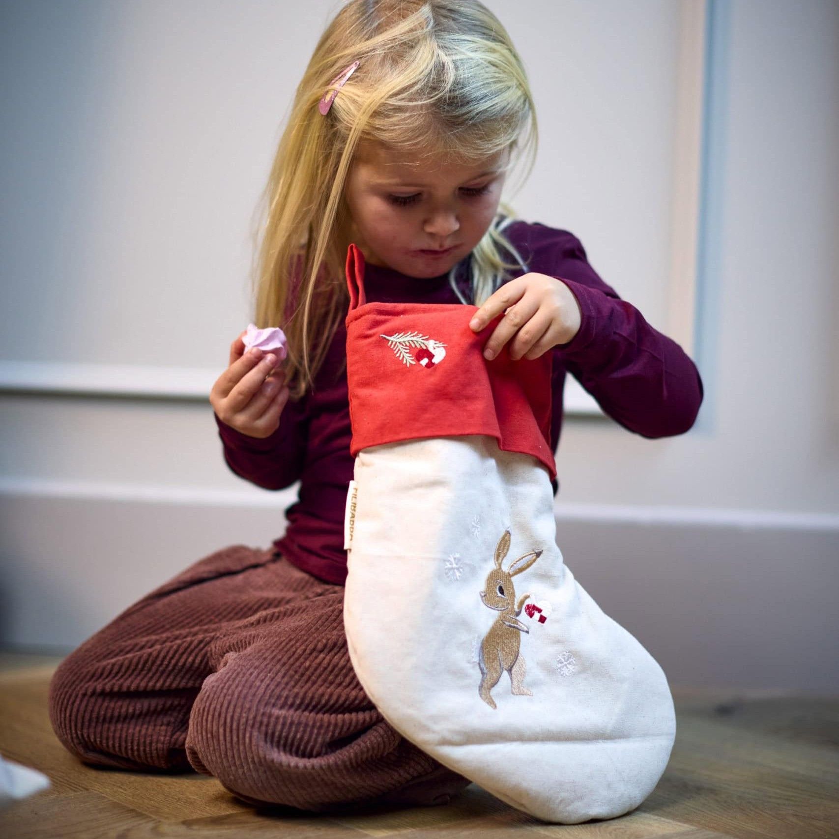 Chaussette de Noël Filibabba Wonderful Winter lapin