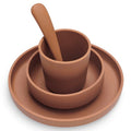 Coffret repas bébé silicone Jollein Caramel
