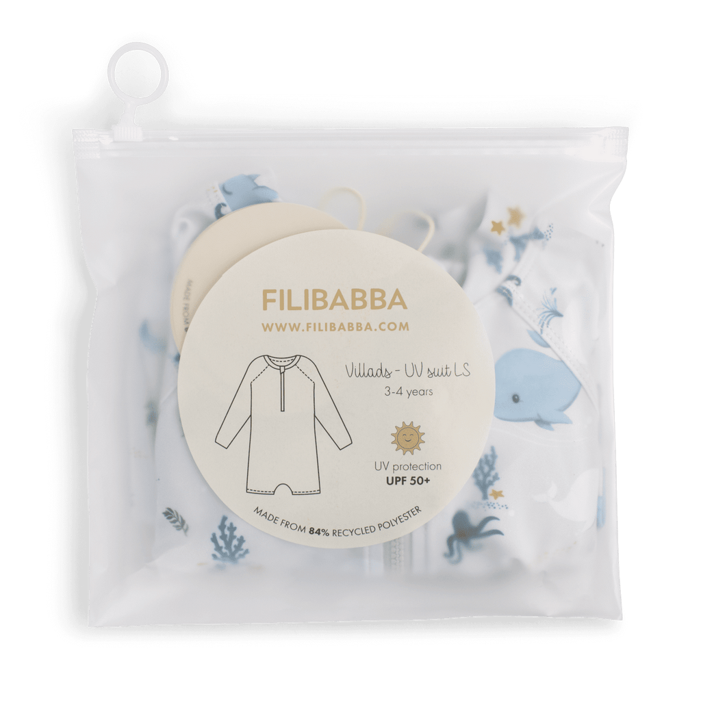 Combinaison anti UV enfant Villads Filibabba Baleines