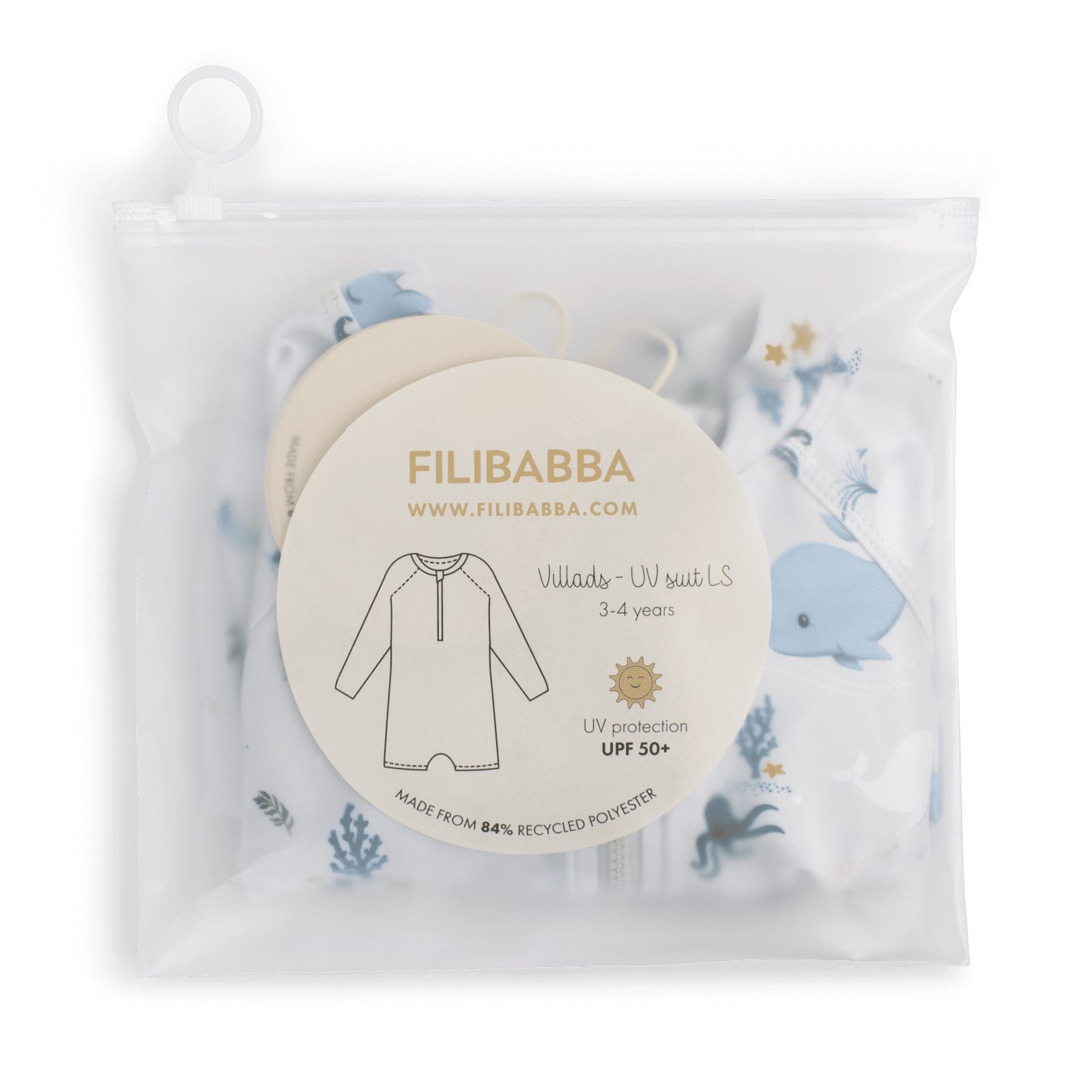 Combinaison anti UV enfant Villads Filibabba Baleines