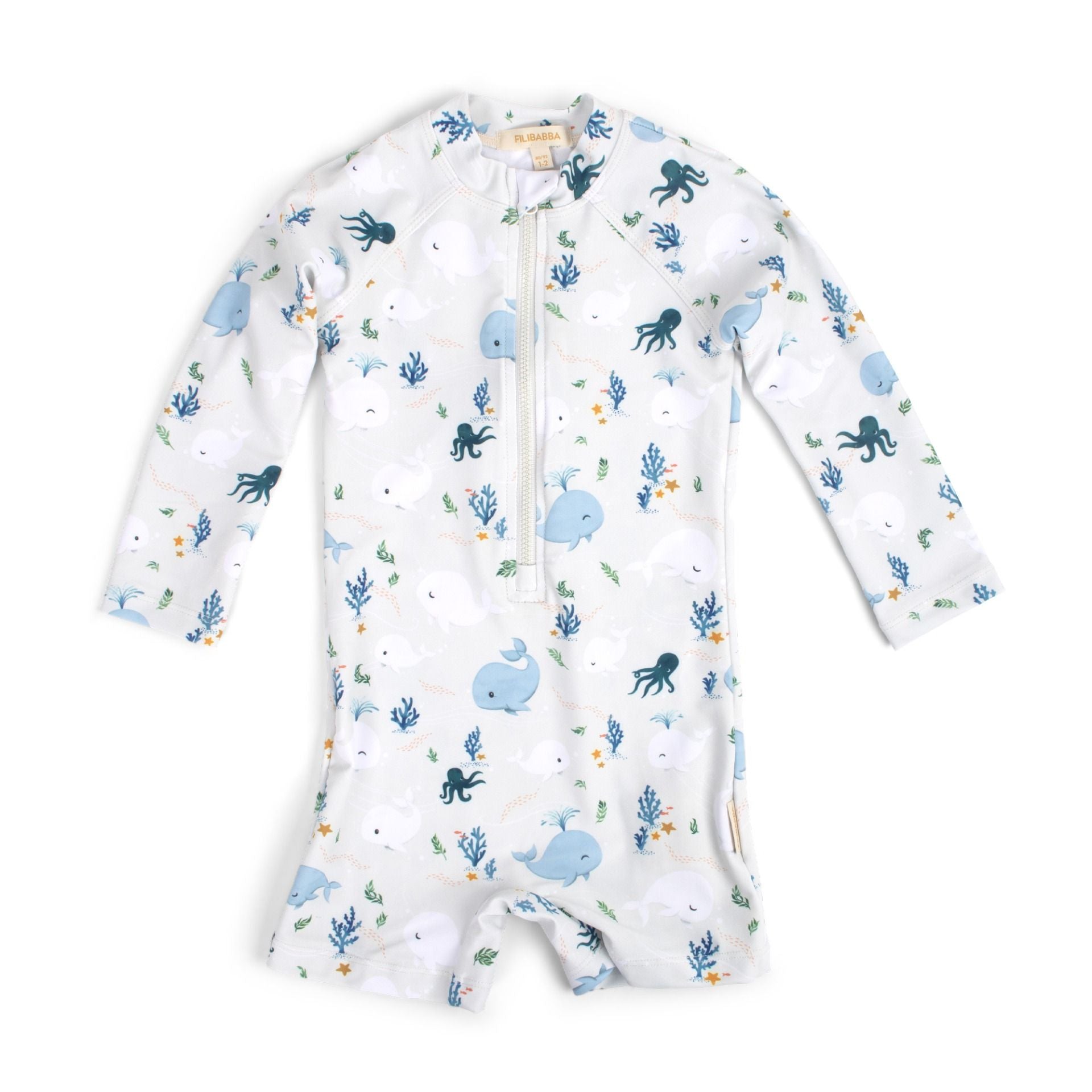 Combinaison anti UV enfant Villads Filibabba Baleines