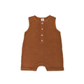 Combishort sans manches bébé BB&CO gaze coton havane