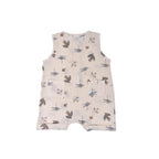 Combishort sans manches bébé BB&CO gaze coton oiseaux