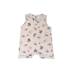 Combishort sans manches bébé BB&CO gaze coton oiseaux