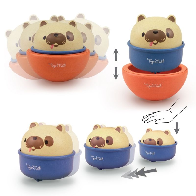 Jouet culbuto 2 en 1 Rocking Rollers Chien Tiger Tribe
