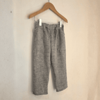 Ensemble Garçon Chemise Pantalon Gris Chiné Effet Lin