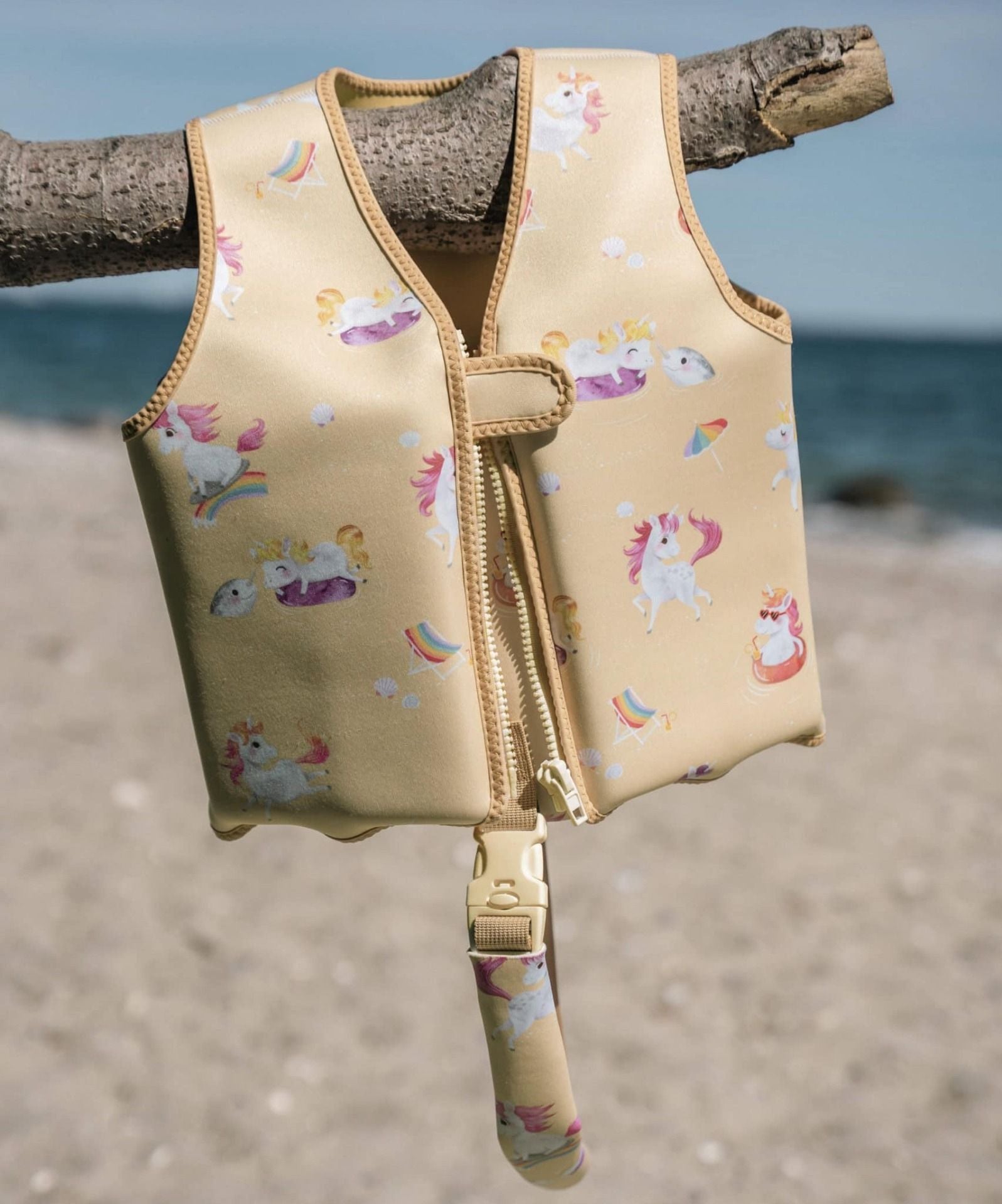 Gilet de natation enfant Filibabba Licornes jaune