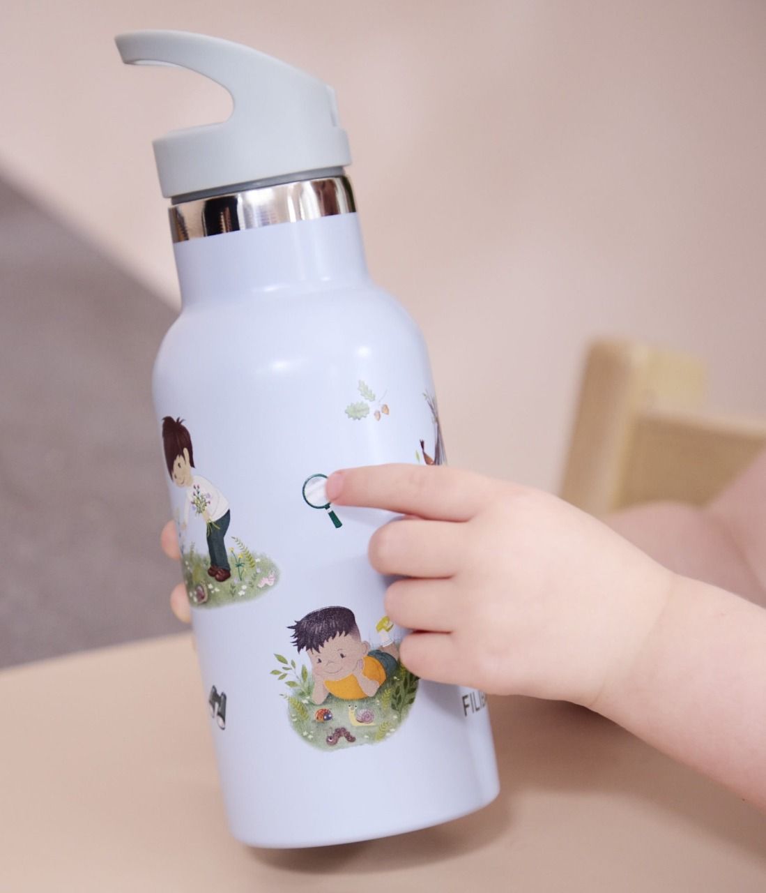 Gourde en acier inoxydable 350 ml Filibabba Tiny bleu