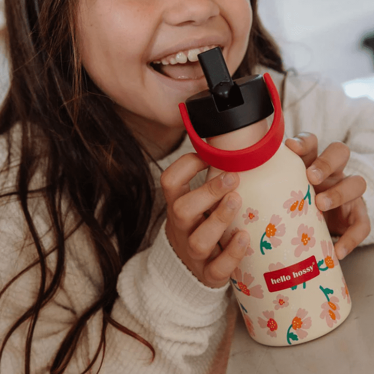 Gourde isotherme 350 ml enfant Hello Hossy fleurs