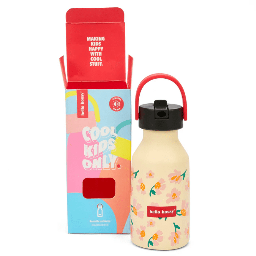 Gourde isotherme 350 ml enfant Hello Hossy fleurs